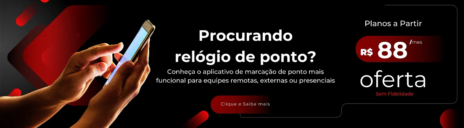 Aplicativo de marcação de ponto RHiD — planos a partir de R$ 88/mês