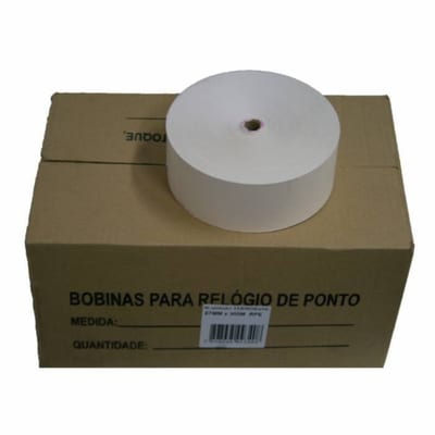 Bobina Térmica 57x300 mm para Relógio de Ponto - Caixa 4 unidades