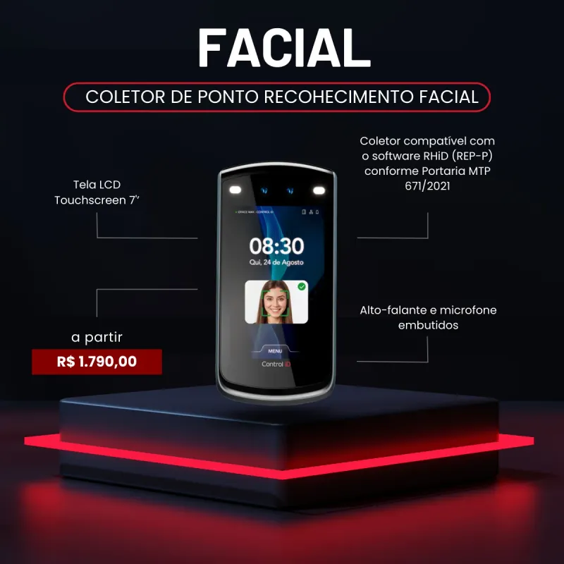 iDFace Max — coletor de ponto facial a partir de R$ 1.790