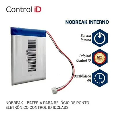 Bateria Nobreak para Relógio de Ponto Control iD iDClass, imagem 3