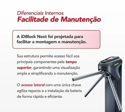 Catraca Com Reconhecimento Facial iDBlock Next, imagem 4